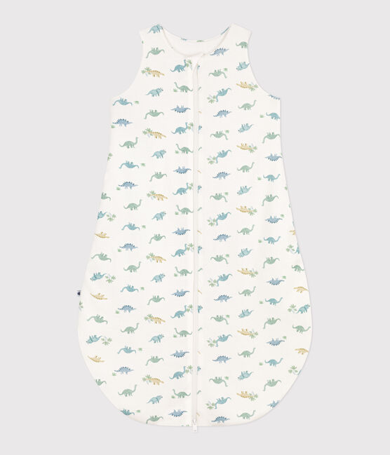 Sacco nanna neonato in cotone con dinosauri TOG 2 bianco MARSHMALLOW/bianco MULTICO