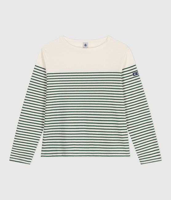 T-shirt marinière in cotone Donna verde MILK/ WILLOW