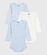 Set di body a maniche lunghe in cotone con stelle stampate neonato