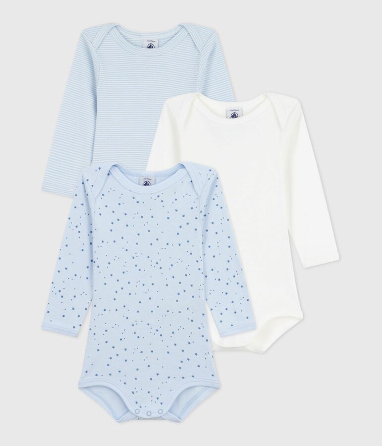 Set di body a maniche lunghe in cotone con stelle stampate neonato multicolore
