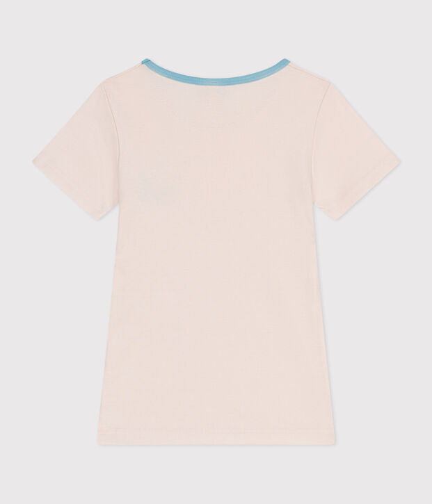 T-shirt bambino a maniche corte in cotone beige