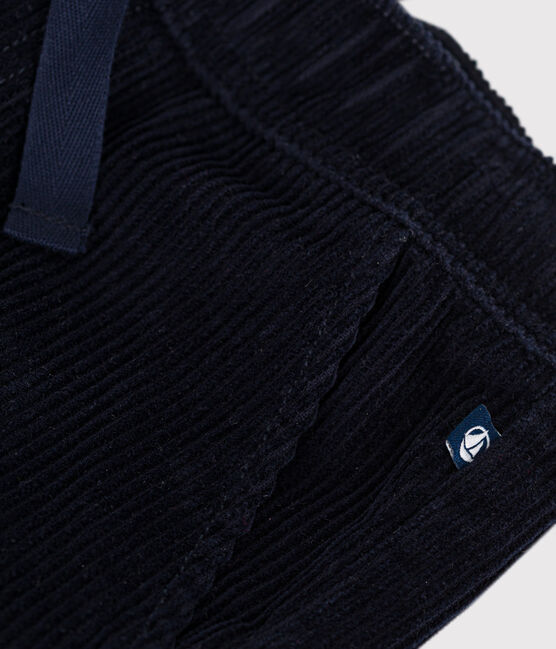Pantaloni dritti in velluto bambino blu SMOKING