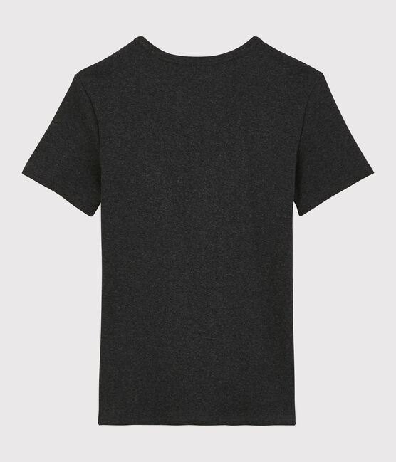 T-shirt scollo a V iconica in cotone Donna grigio CITY CHINE