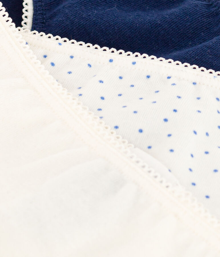 Confezione da 3 slip a pois in cotone ed elastam bambina variante 1