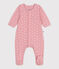 Bodyjama in tubique a cuoricini neonato rosa CHARME/bianco MARSHMALLOW