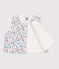 Giacca senza maniche neonato in popeline con stampa a fiori bianco MARSHMALLOW/bianco MULTICO