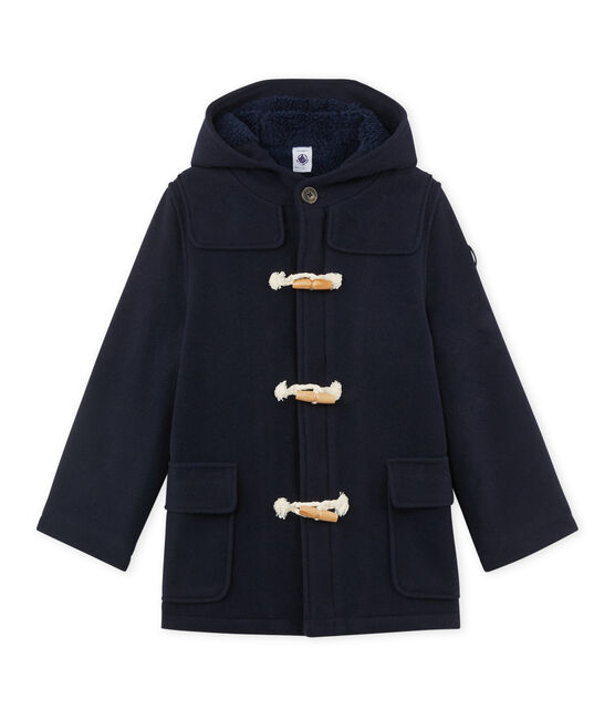 Montgomery per bambino in lana foderato blu SMOKING