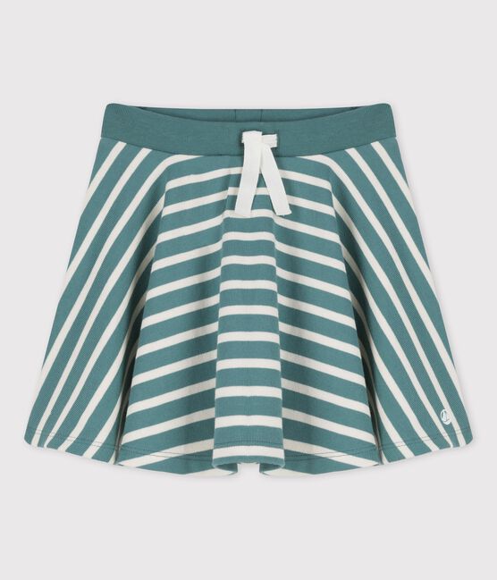 Gonna in cotone bambina verde BRUT/bianco AVALANCHE