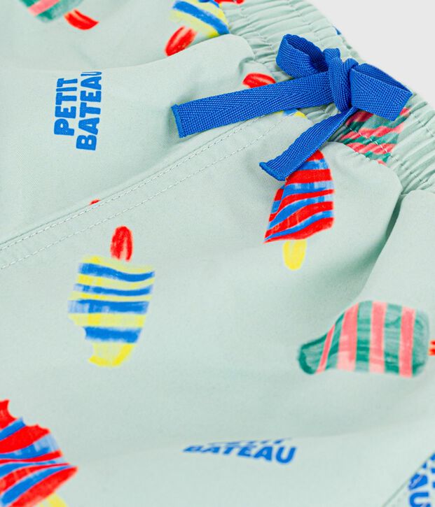 Shorts da bagno con gelati stampati neonato blu/multicolore