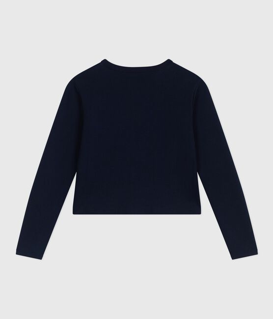 Cardigan in cotone tinta unita donna blu SMOKING