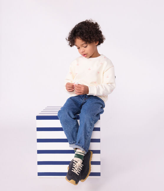 Felpa in cotone stampato bambino rosso MILK/ POMPEI
