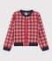 Cardigan a scacchi bambina rosso TERKUIT/bianco MULTICO