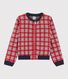 Cardigan a scacchi bambina