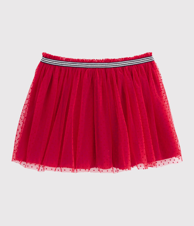 Gonna in tulle bambina rosso