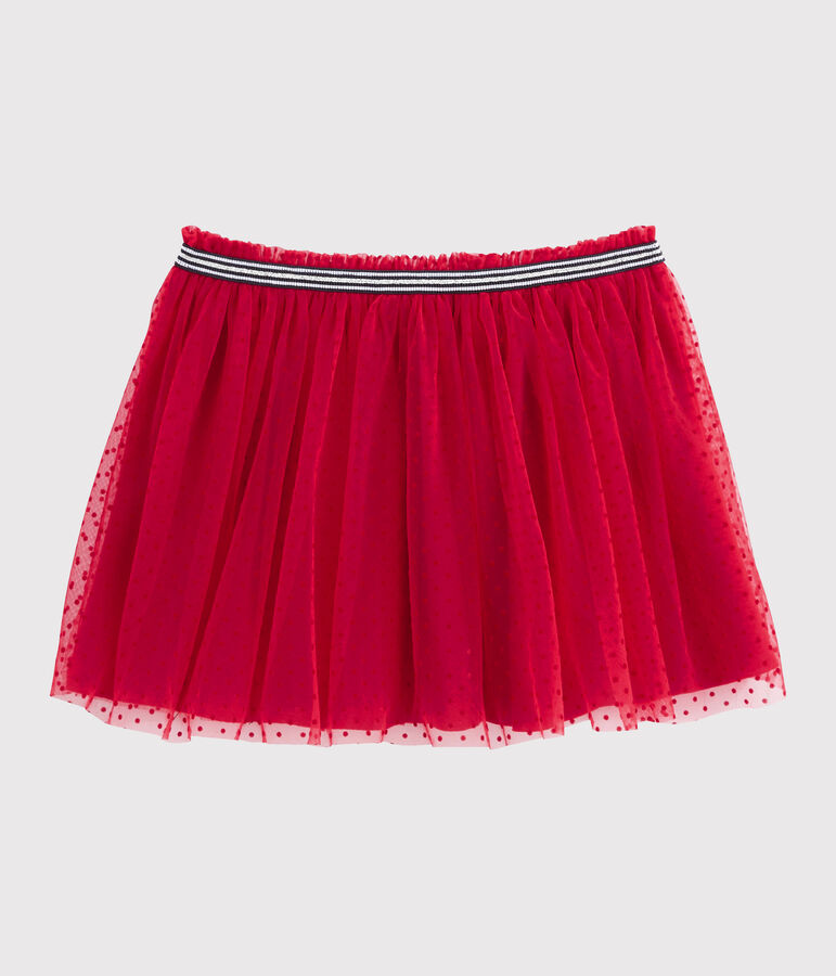 Gonna in tulle bambina rosso