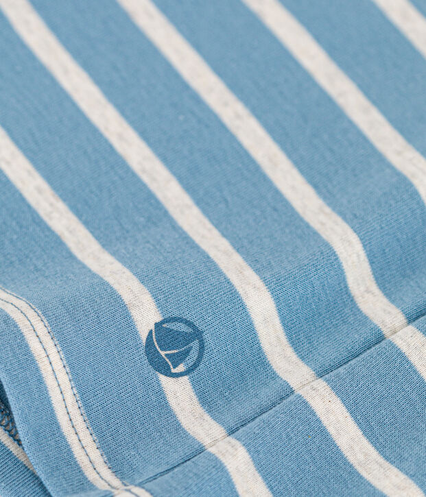 T-shirt L'ICONIQUE girocollo in cotone Donna blu/beige