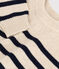 Pullover a righe in lana e cotone bambino unisex bianco AVALANCHE/blu SMOKING