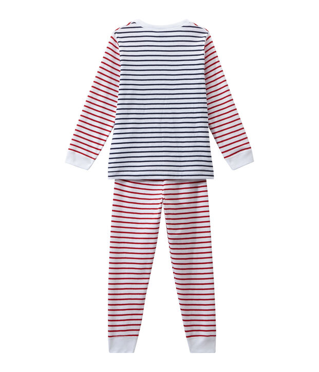 Pigiama bambino rigato bianco/multicolore