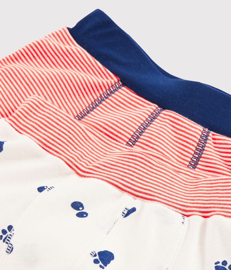 Confezione da 2 boxer fantasia zampa dello yeti da bambino multicolore