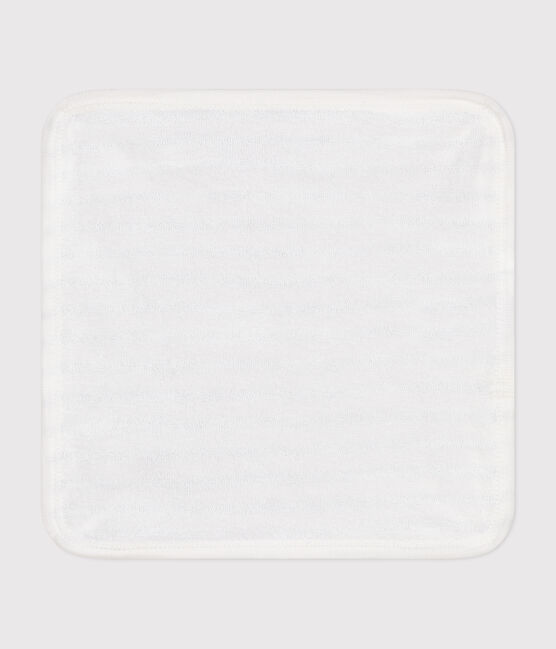 Telo in cotone e spugna a righe neonato bianco MARSHMALLOW/blu SMOKING