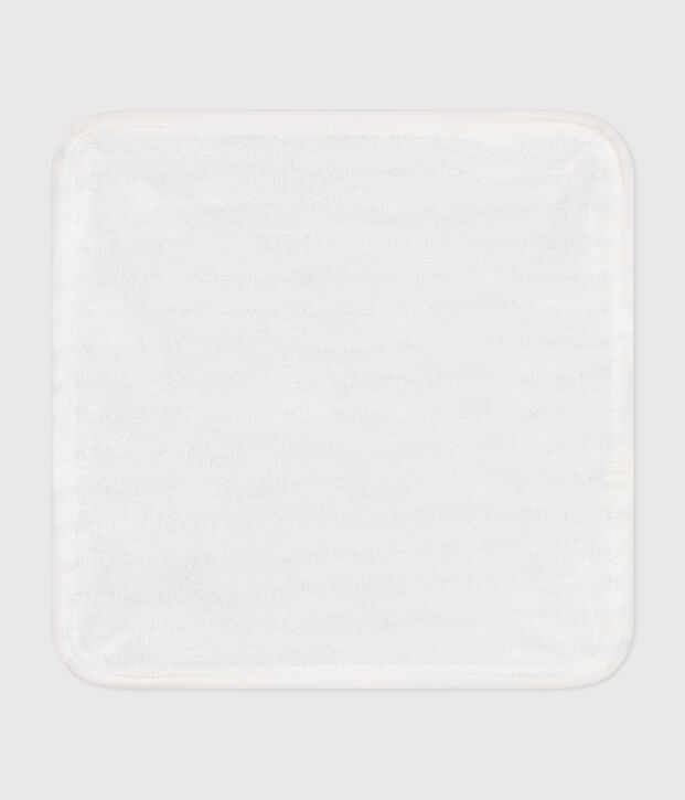 Telo in cotone e spugna a righe neonato bianco/blu