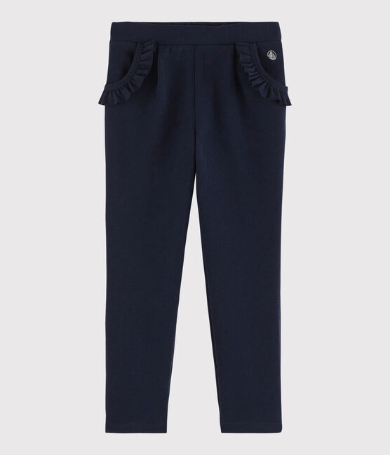 Pantalone joggers bambina blu SMOKING
