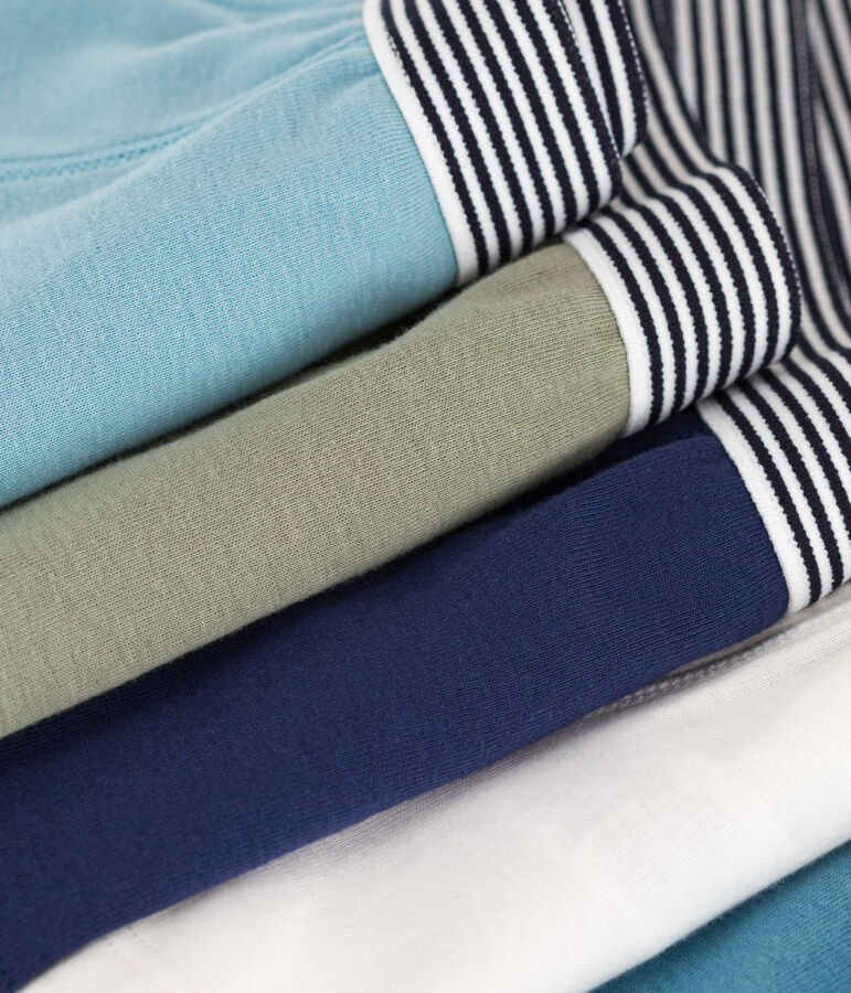 Confezione da 5 boxer a tinta unita in cotone bambino multicolore