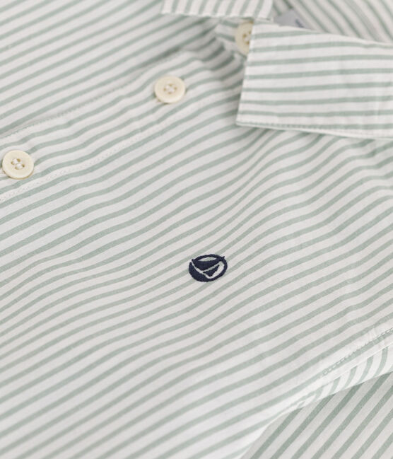 Camicia a maniche lunghe in cotone a righe bambino PAUL/ ECUME