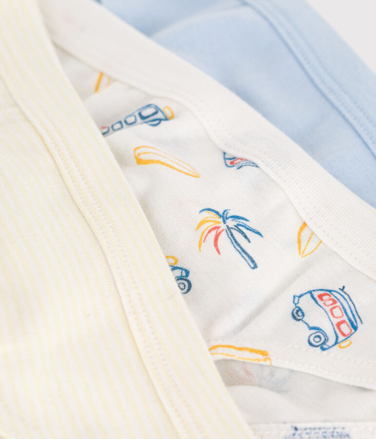 Set di 3 slip in cotone con furgoni stampati bambino multicolore