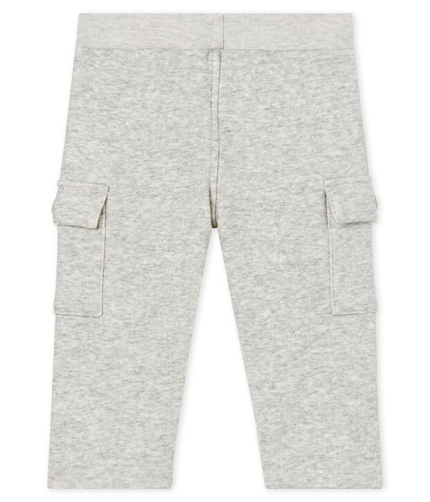 Pantalone beb&egrave; maschio in maglia di velluto grigio