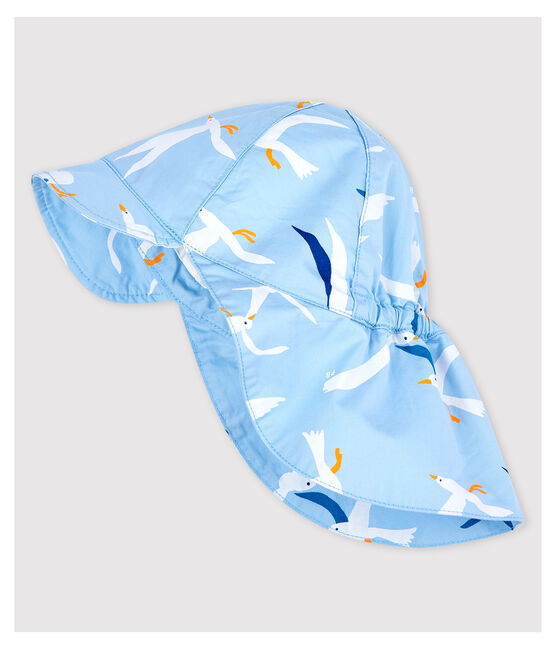 Berretto da sole con fantasia gabbiani bebè maschio blu JASMIN/bianco MULTICO