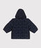Piumino con stampa e cappuccio retraibile neonato blu SMOKING/bianco MARSHMALLOW