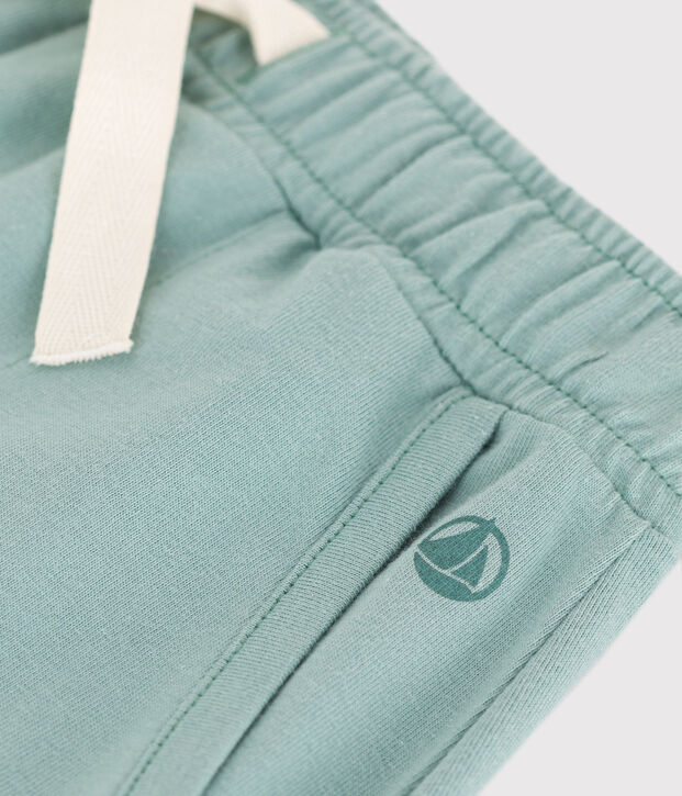 Shorts in cotone tinta unita bambina verde