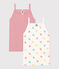 Confezione da 2 canotte in cotone per bambini con cuori variante 1