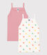 Confezione da 2 canotte in cotone per bambini con cuori