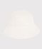 Cappellino in popeline e sangallo bambina bianco