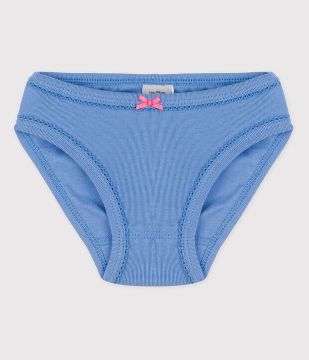 La mutandina in cotone per bambina blu