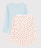 Confezione da 2 t-shirt bambina a maniche lunghe a fiori in cotone biologico variante 1