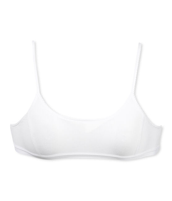 Brassière bambina a tinta unita bianco ECUME
