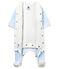 Bodyjama bebè maschio in velluto millerighe blu FRAICHEUR/bianco ECUME