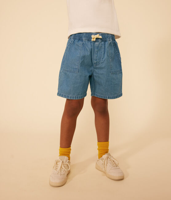 Short in denim leggero bambino blu DENIM CLAIR