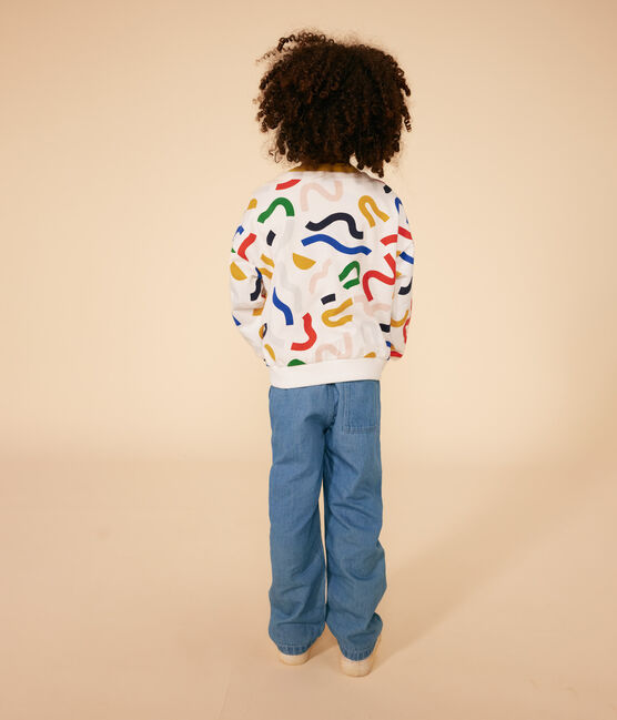 Felpa in molleton leggero stampato bambino bianco MARSHMALLOW/bianco MULTICO