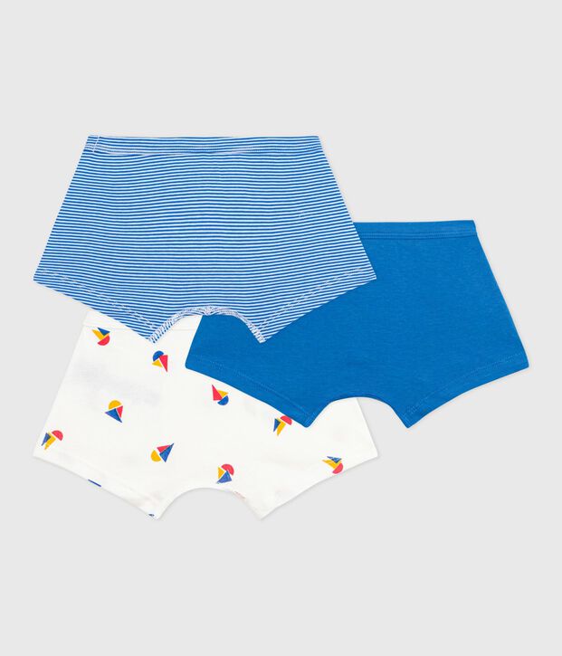 Set di boxer in cotone con barche stampate in vita bambino multicolore