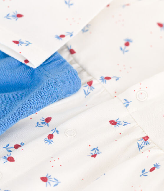 Abito e leggings in cotone neonato bianco MARSHMALLOW/bianco MULTICO