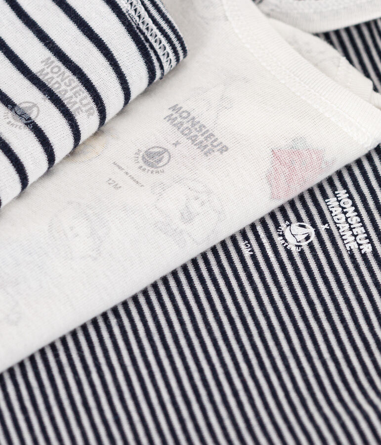 Set di 3 body a maniche corte Monsieur Madame in cotone variante 1