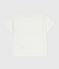 T-shirt a maniche corte in cotone tinta unita neonato bianco MARSHMALLOW