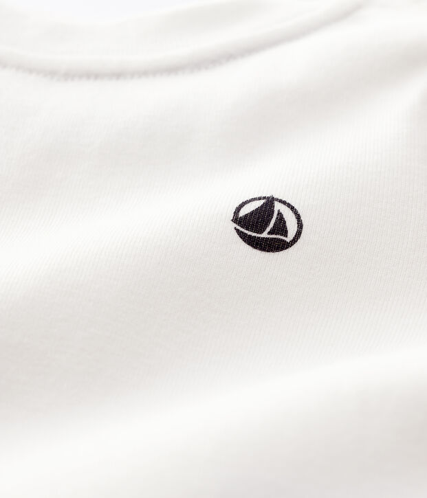 T-shirt in cotone beb&egrave; bianco