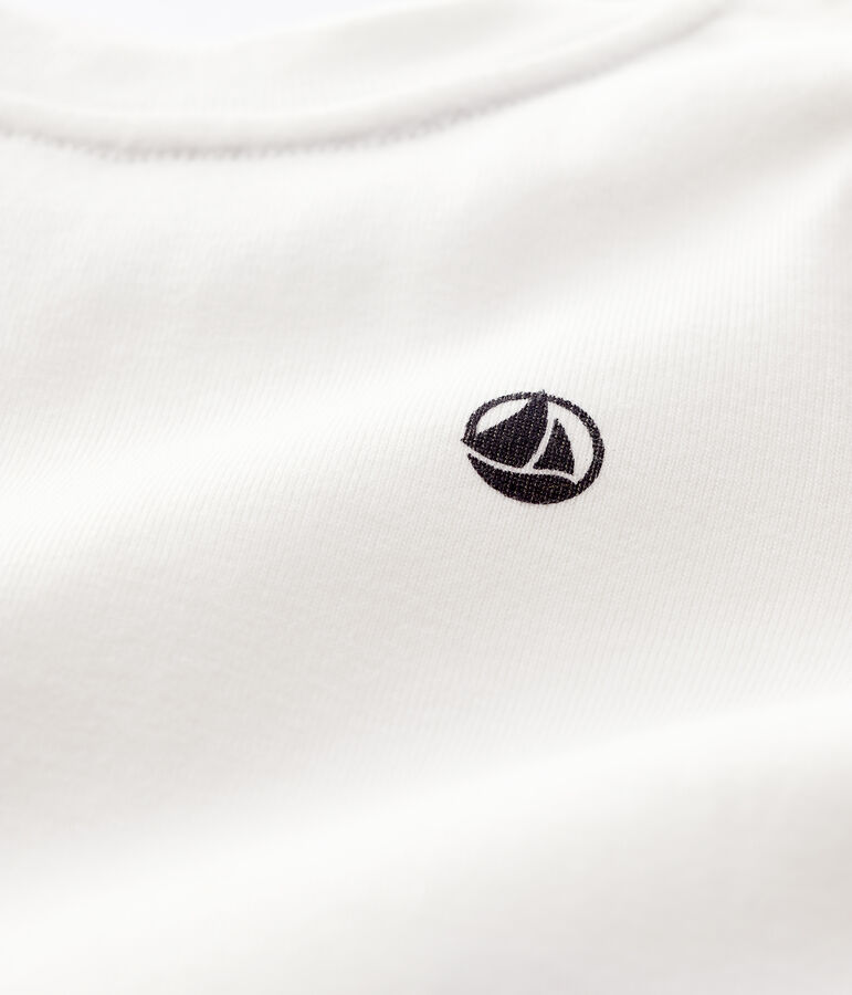 T-shirt in cotone beb&egrave; bianco MARSHMALLOW