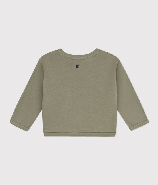 Cardigan neonato in cotone  verde MARECAGE