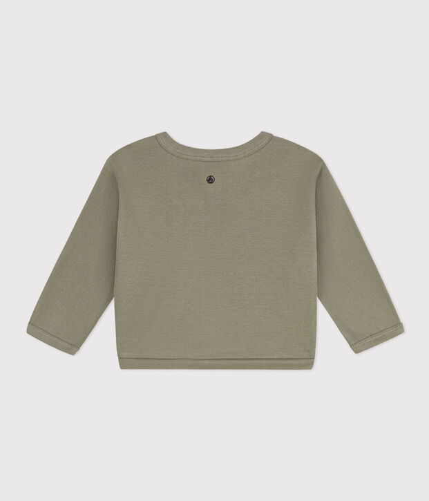 Cardigan neonato in cotone verde